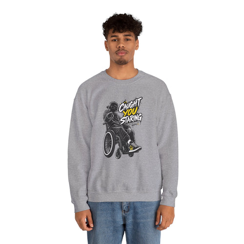 Caught You Staring — Wheelchair Male Graphic Hoodie