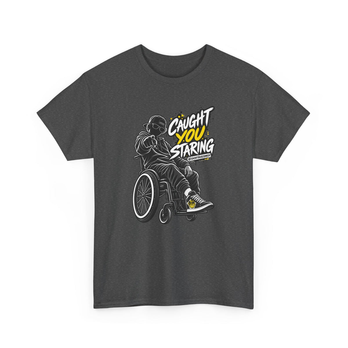 'Caught You Staring' Wheelchair male T-shirt