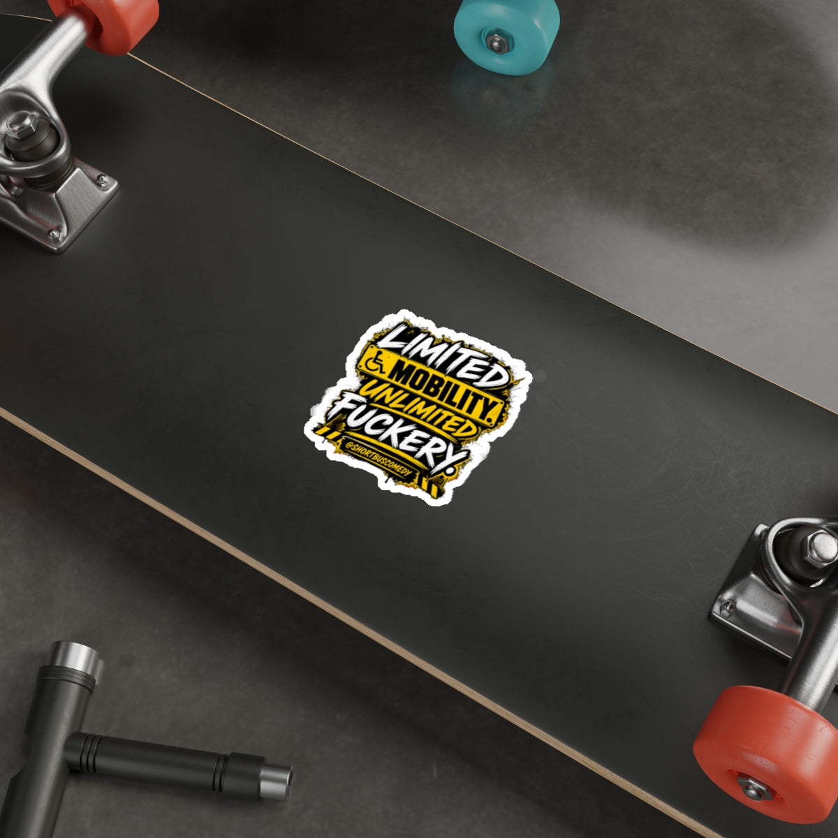 Limited Mobility. Unlimited Fuckery. — Short Bus Comedy Sticker
