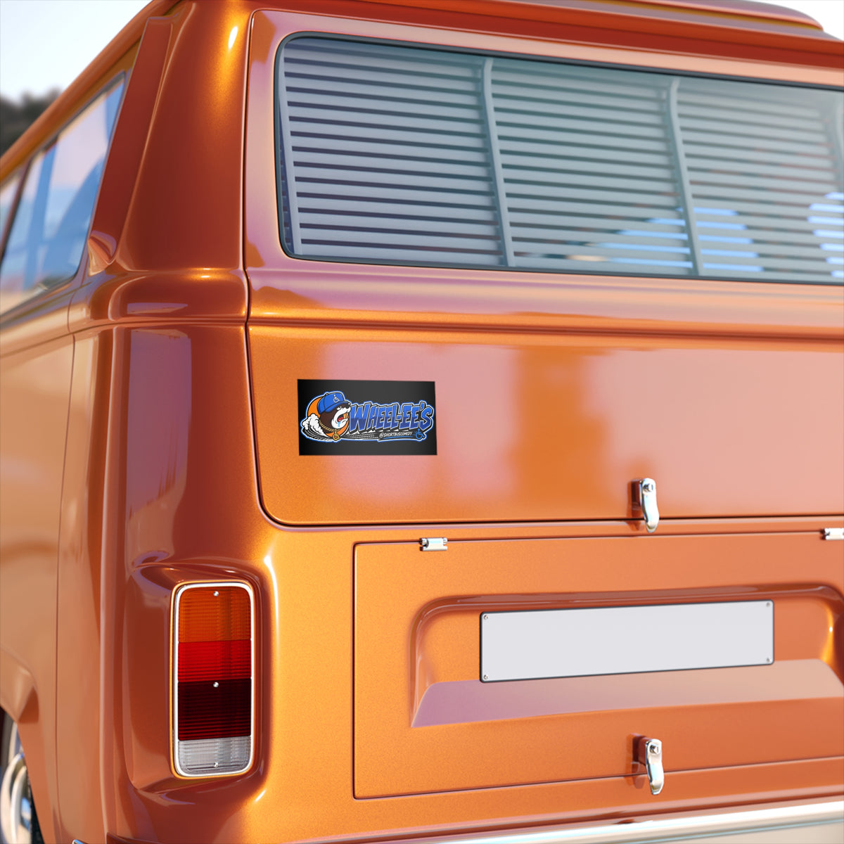 WHEEL-EE’S Black Bumper Sticker — Short Bus Comedy