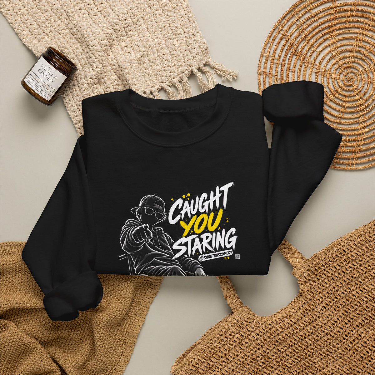 Caught You Staring — Wheelchair Male Graphic Hoodie