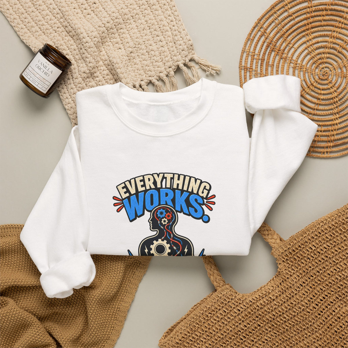 Everything Works. Just Not Together — Short Bus Comedy Crewneck