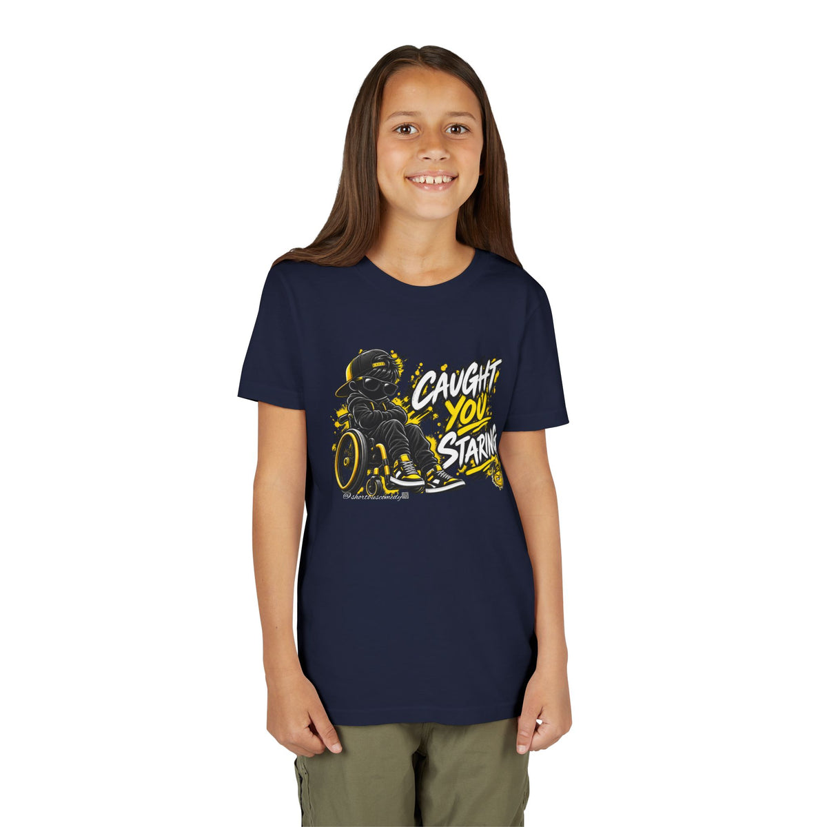 Caught You Staring — Kids Disability Statement T-Shirt
