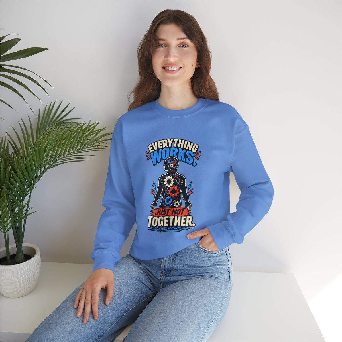 Everything Works. Just Not Together — Short Bus Comedy Crewneck