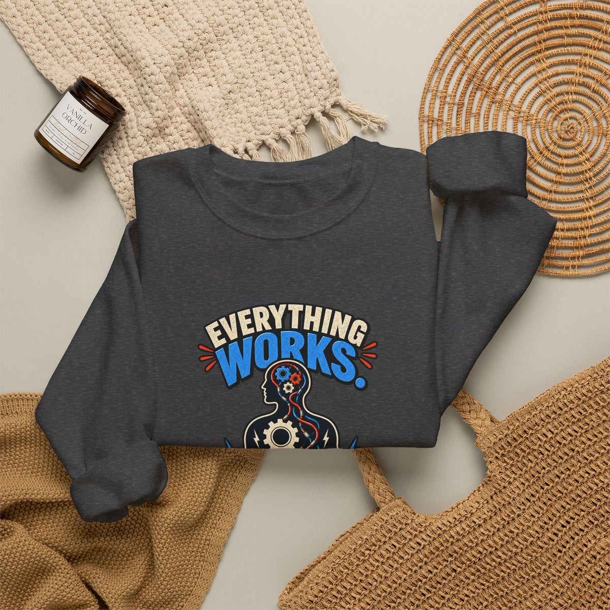 Everything Works. Just Not Together — Short Bus Comedy Crewneck