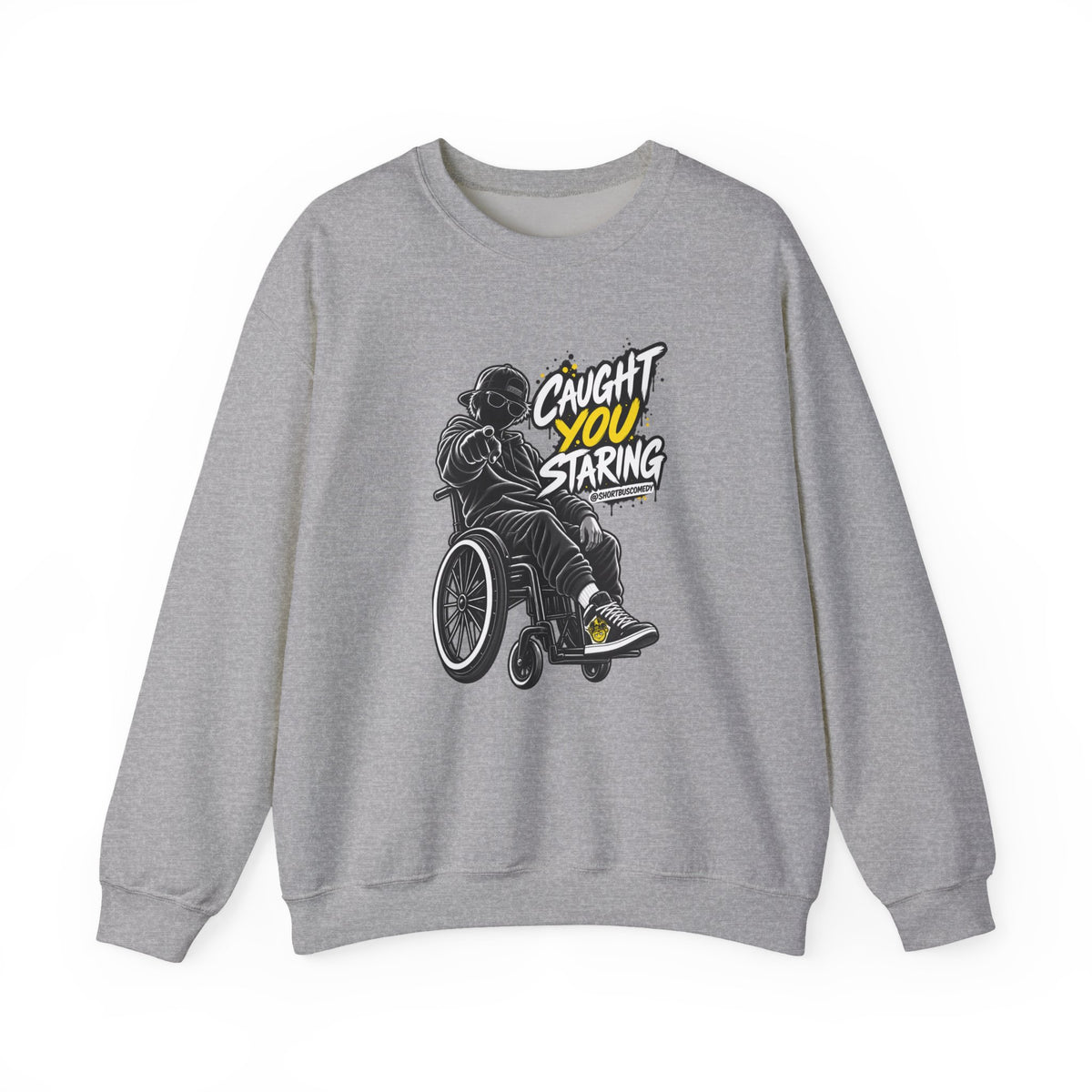 Caught You Staring — Wheelchair Male Graphic Hoodie