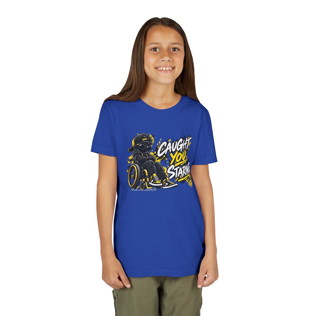 Caught You Staring — Kids Disability Statement T-Shirt