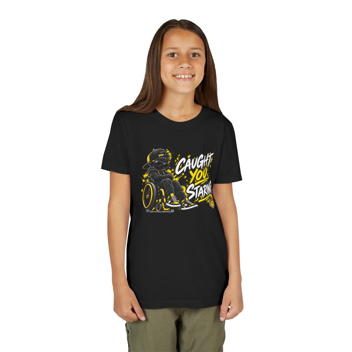 Caught You Staring — Kids Disability Statement T-Shirt