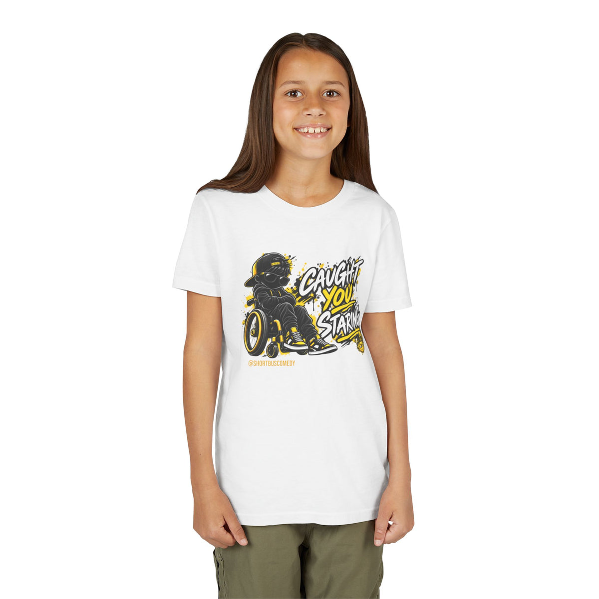 Caught You Staring — Kids Disability Statement T-Shirt