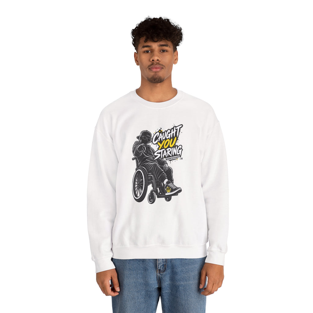 Caught You Staring — Wheelchair Male Graphic Hoodie