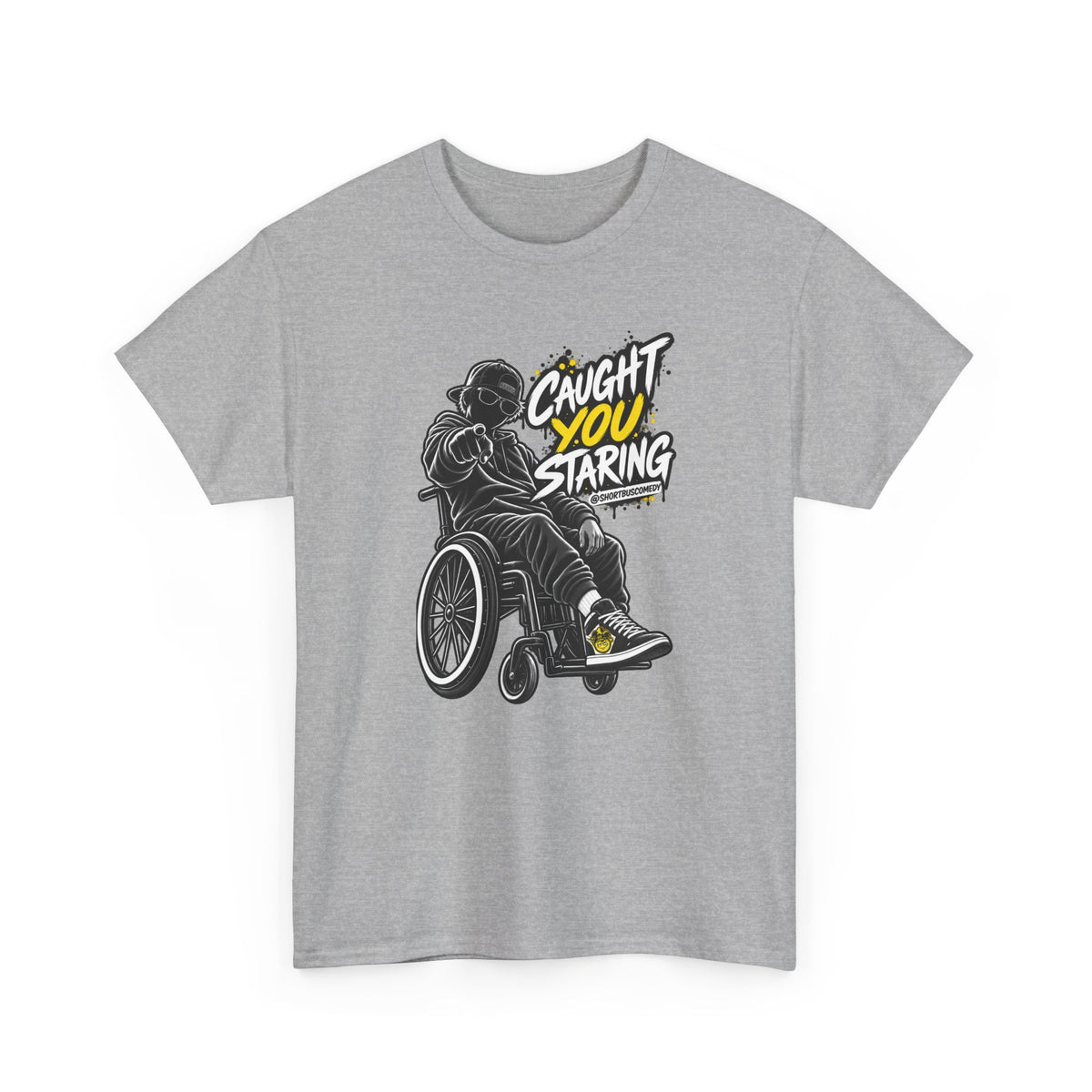'Caught You Staring' Wheelchair male T-shirt