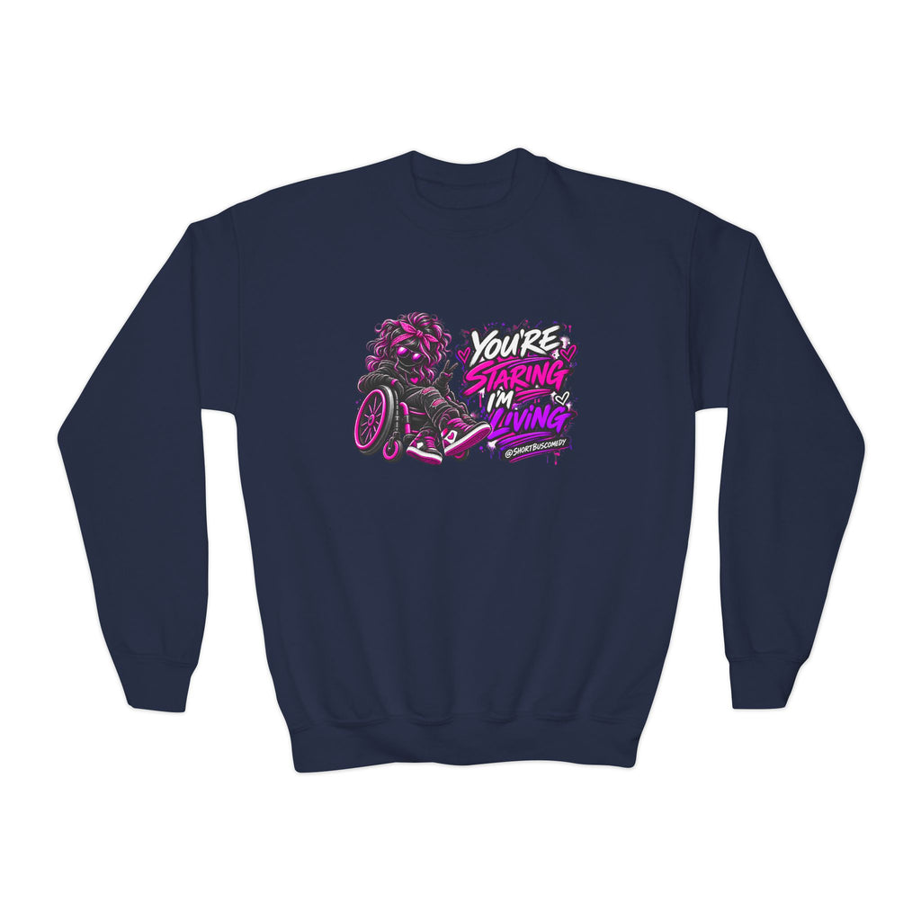 You’re Staring, I’m Living — Youth Hoodie