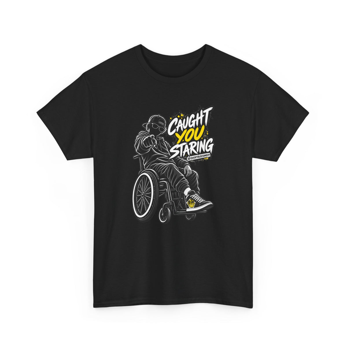 'Caught You Staring' Wheelchair male T-shirt