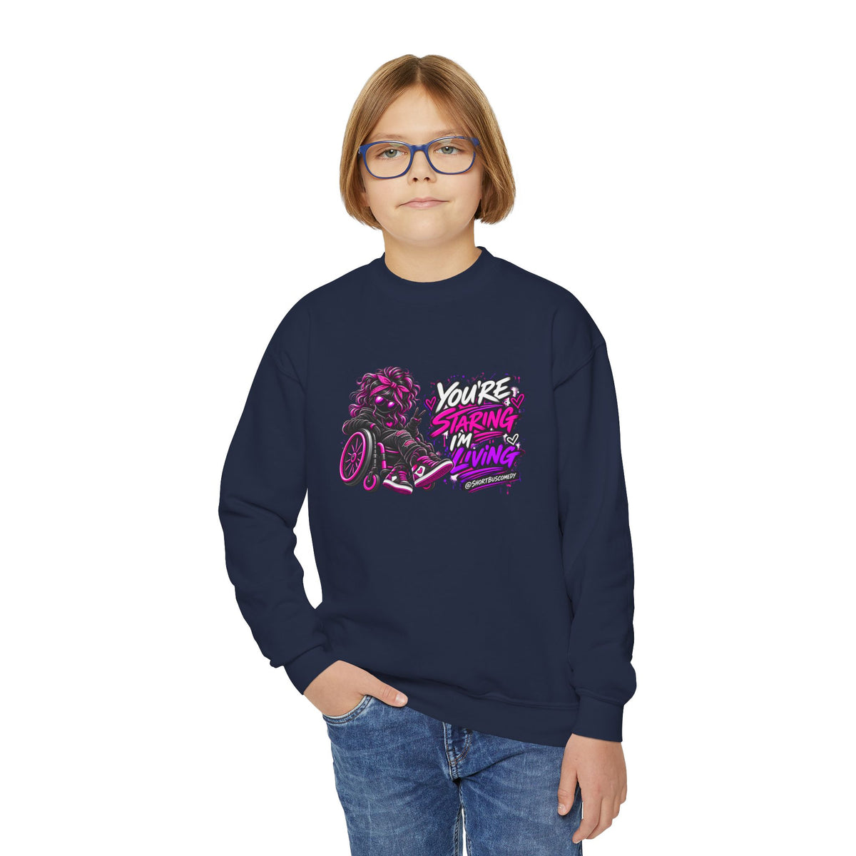 You’re Staring, I’m Living — Youth Hoodie