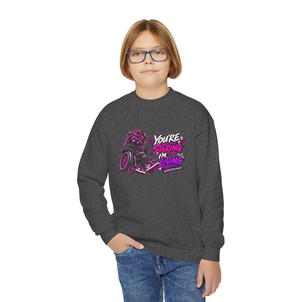 You’re Staring, I’m Living — Youth Hoodie