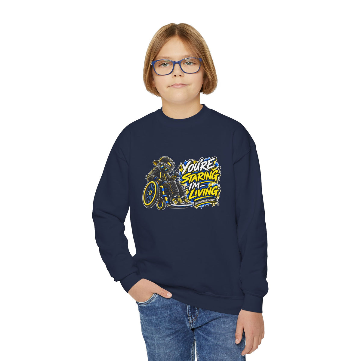 You’re Staring, I’m Living — Youth Hoodie
