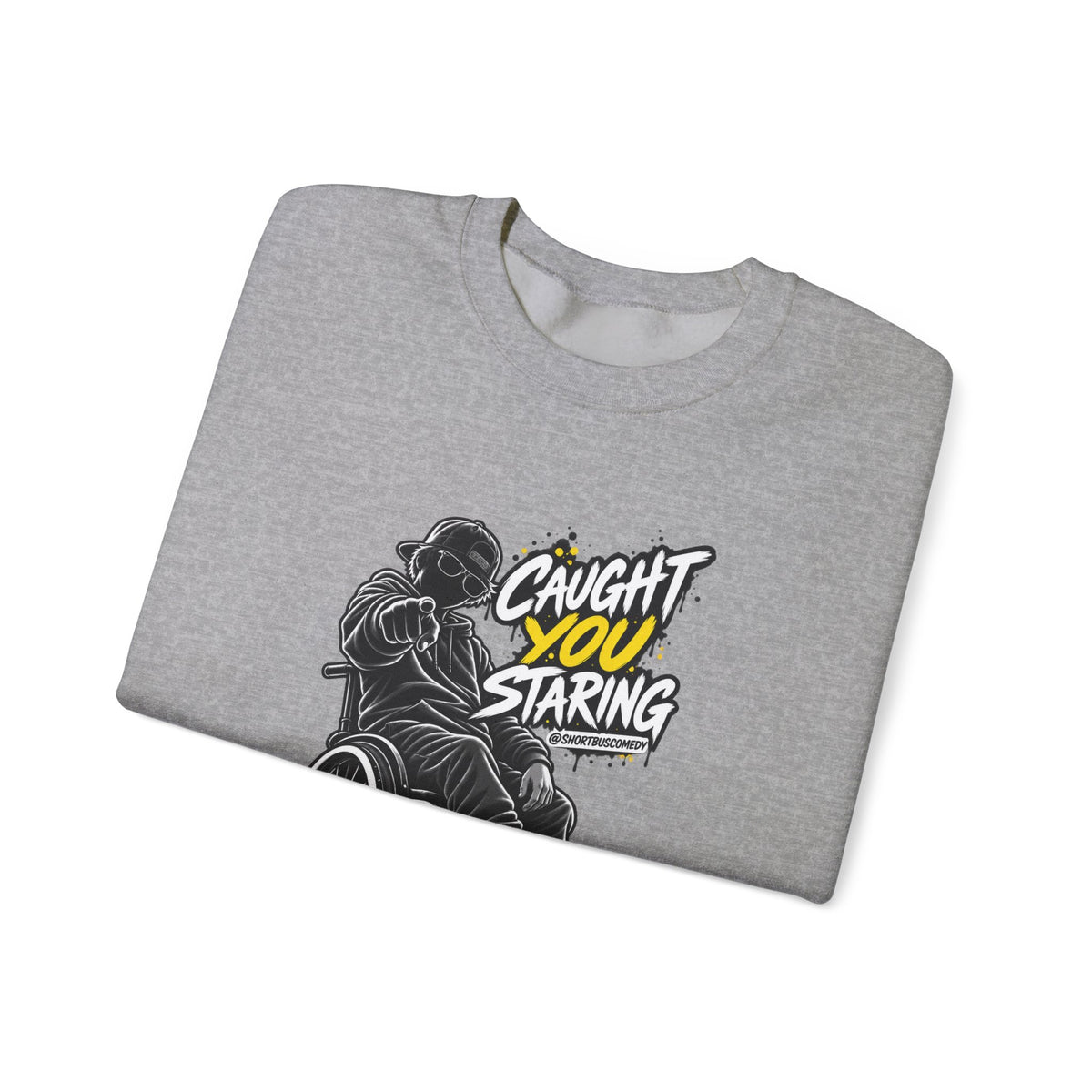 Caught You Staring — Wheelchair Male Graphic Hoodie