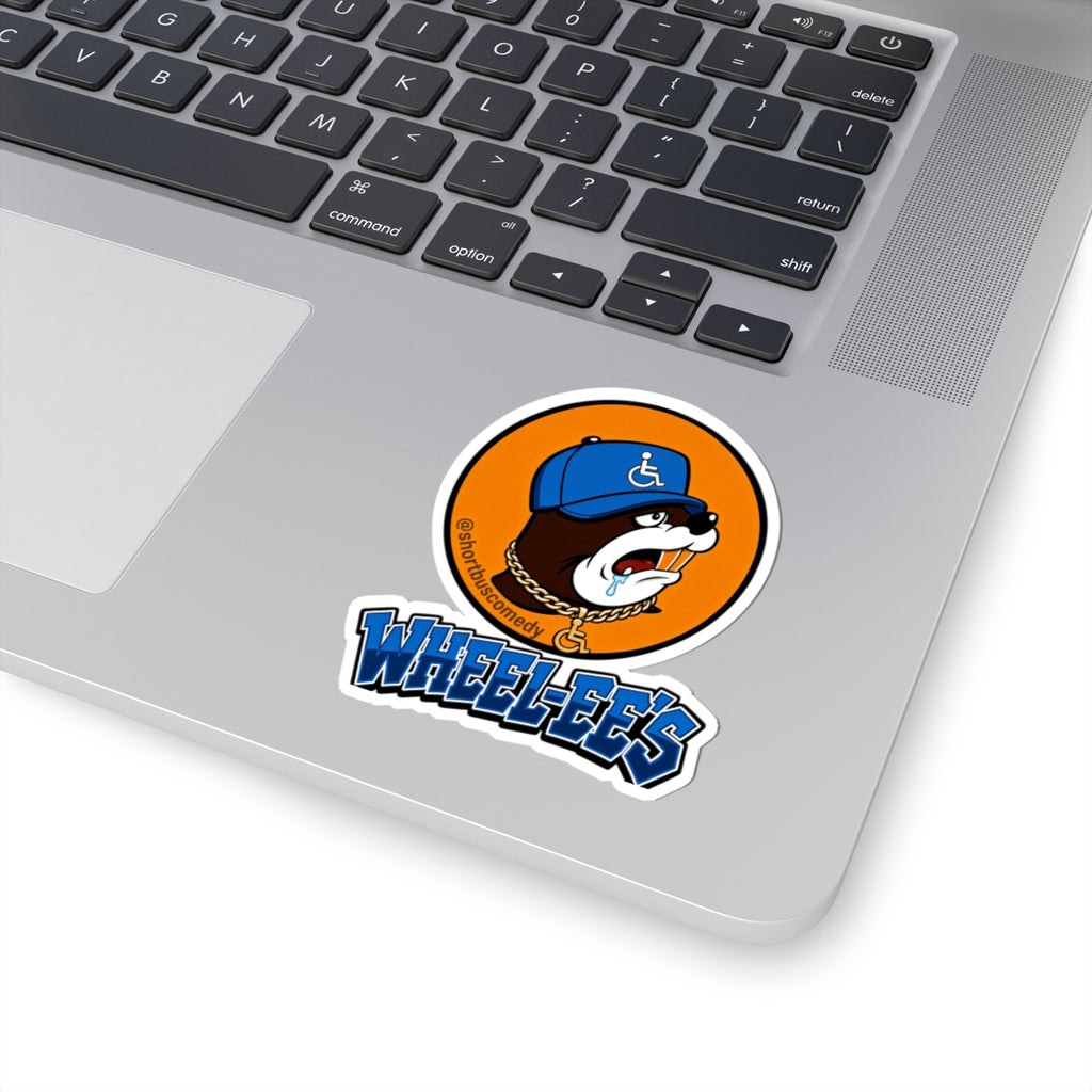 Wheelee's Sticker | Kiss-Cut Vinyl Sticker, Wheelchair Logo