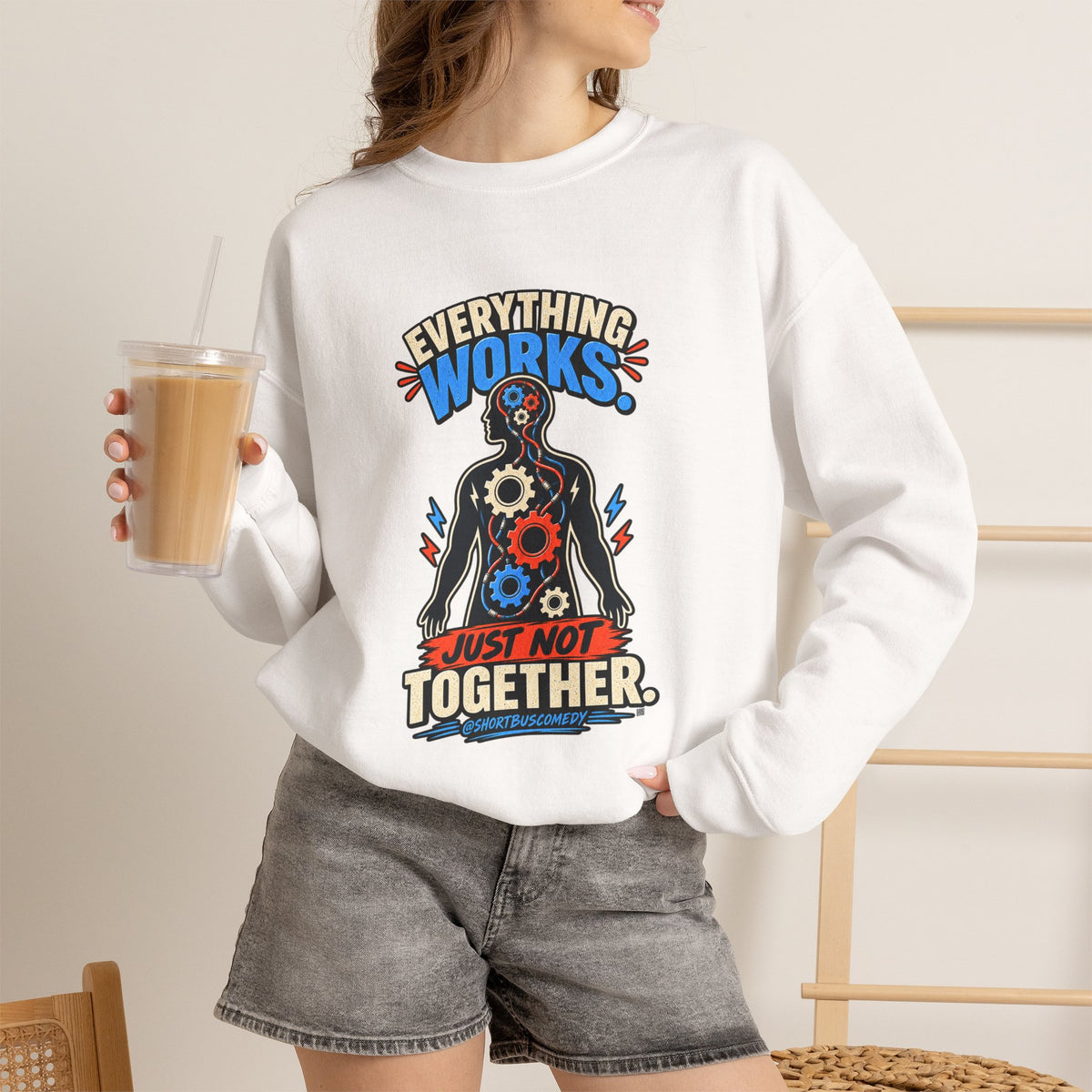 Everything Works. Just Not Together — Short Bus Comedy Crewneck