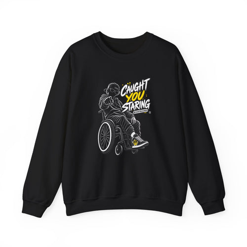 Caught You Staring — Wheelchair Male Graphic Hoodie