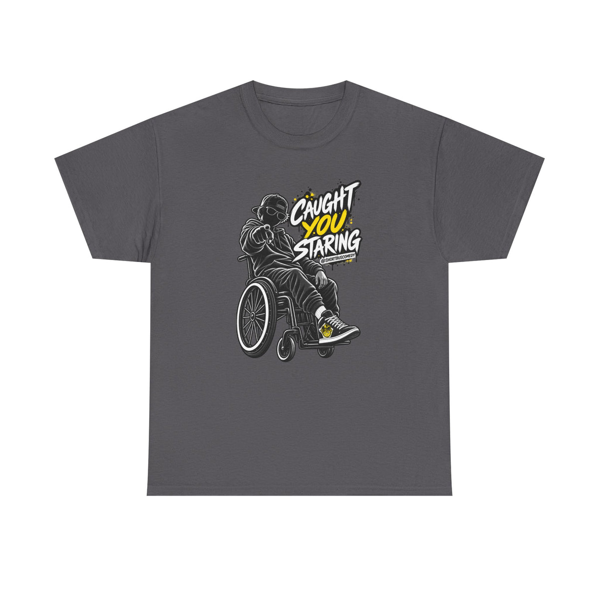 'Caught You Staring' Wheelchair male T-shirt