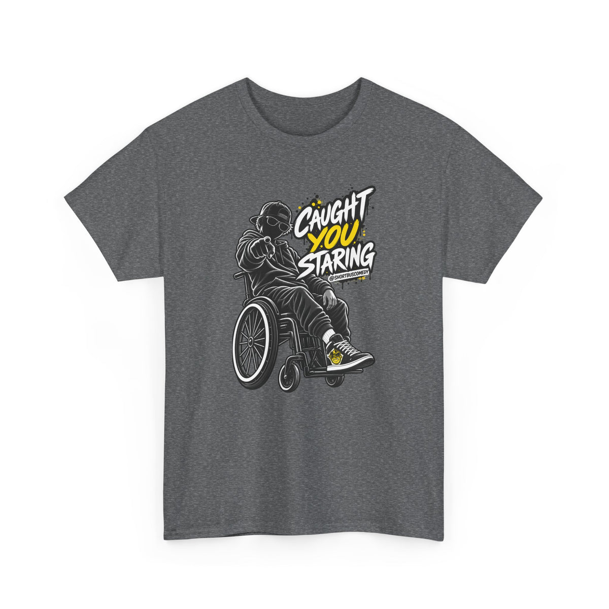 'Caught You Staring' Wheelchair male T-shirt