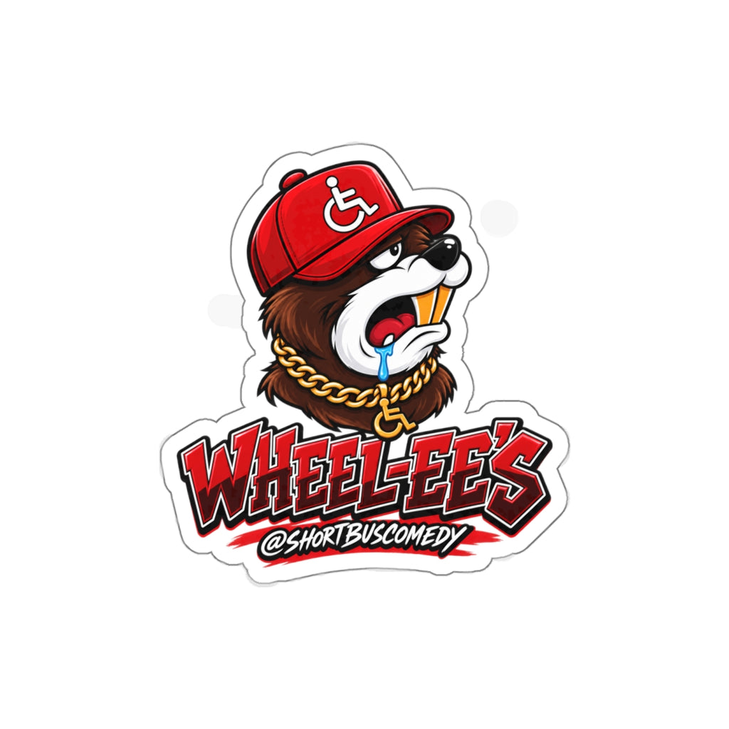 WHEEL-EE’S — Short Bus Comedy Die-Cut Sticker