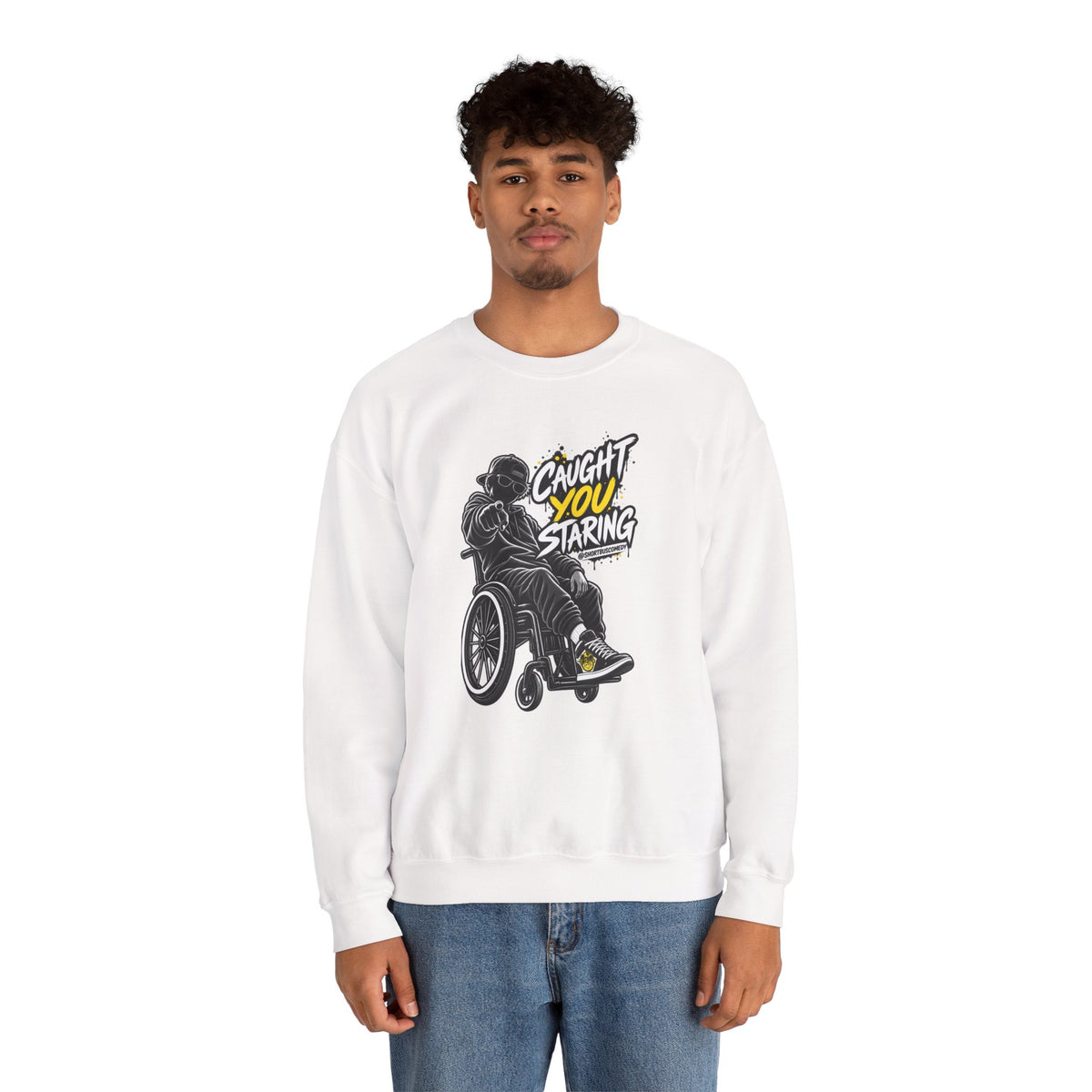 Caught You Staring — Wheelchair Male Graphic Hoodie