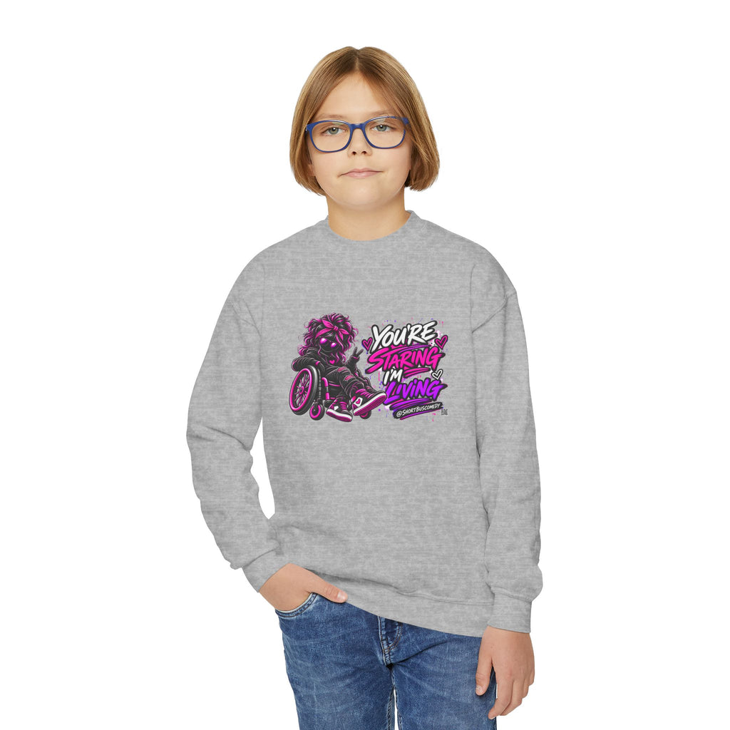 You’re Staring, I’m Living — Youth Hoodie