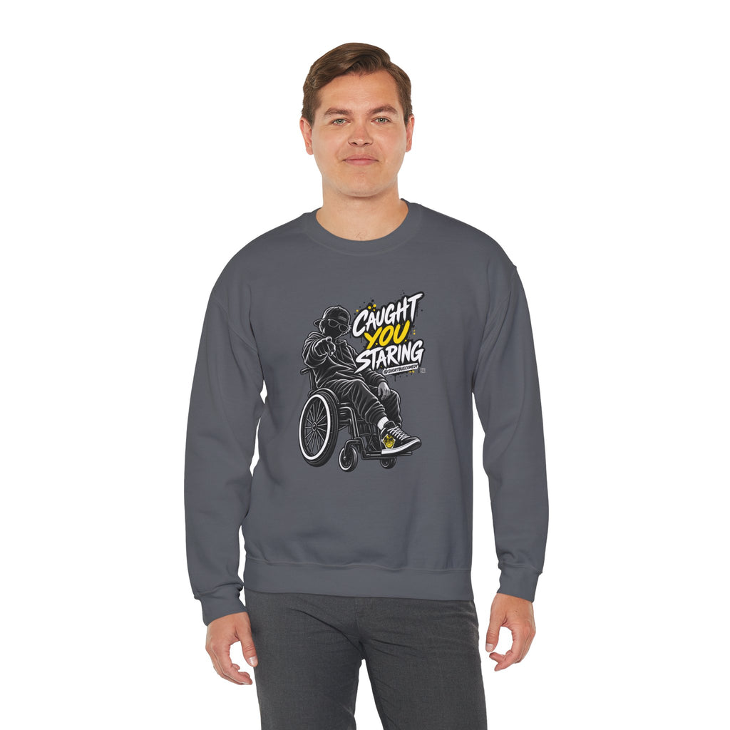 Caught You Staring — Wheelchair Male Graphic Hoodie