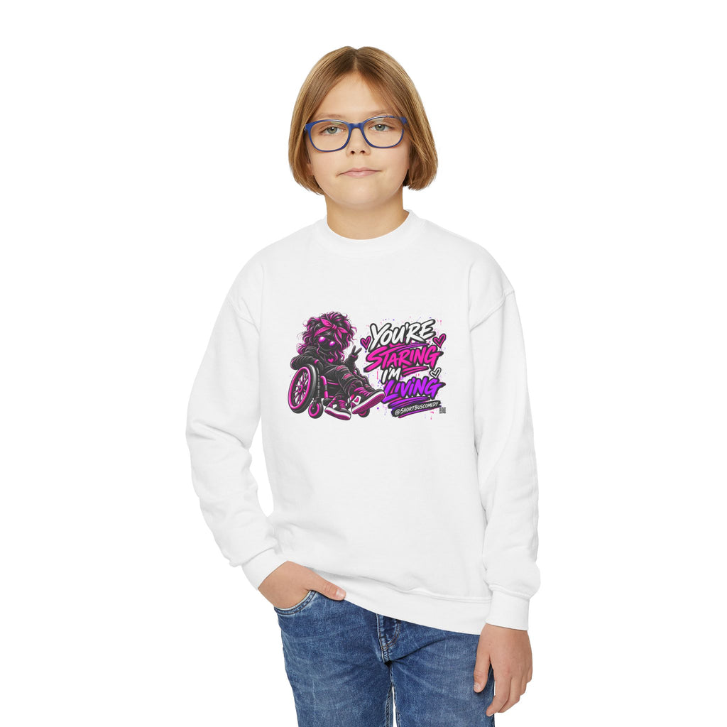 You’re Staring, I’m Living — Youth Hoodie