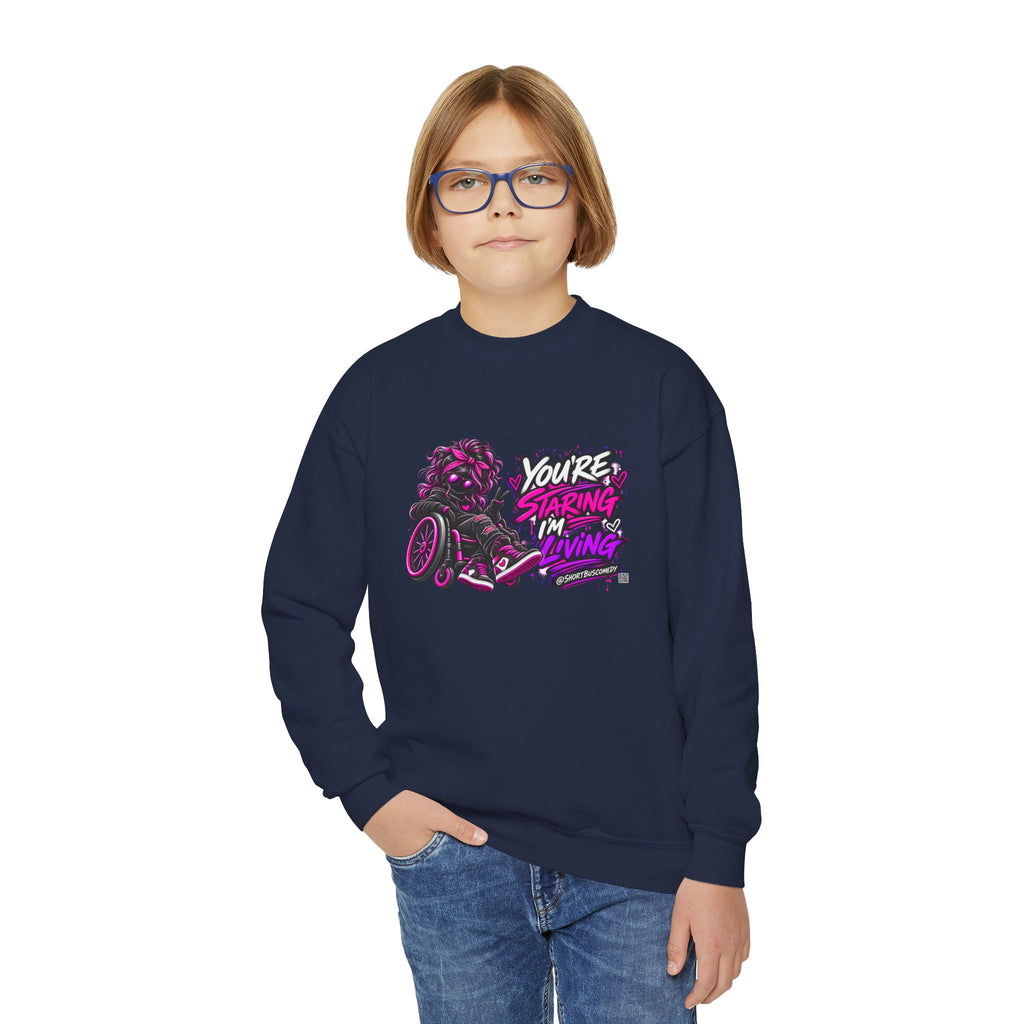 You’re Staring, I’m Living — Youth Hoodie