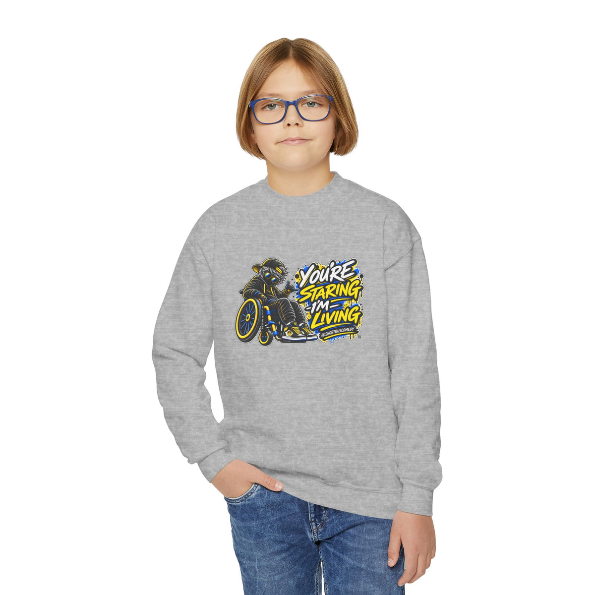 You’re Staring, I’m Living — Youth Hoodie
