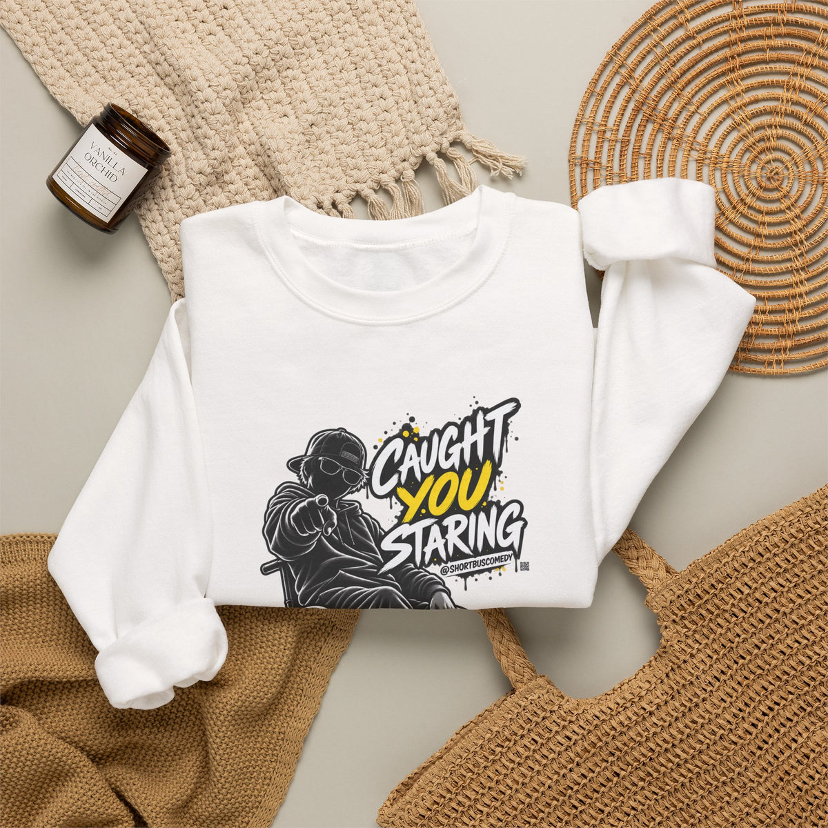 Caught You Staring — Wheelchair Male Graphic Hoodie