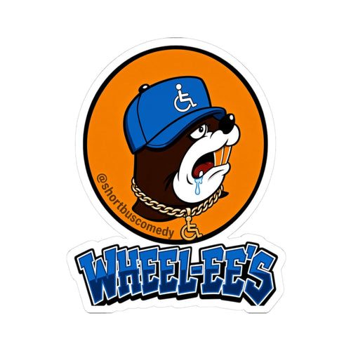 Wheelee's Sticker | Kiss-Cut Vinyl Sticker, Wheelchair Logo