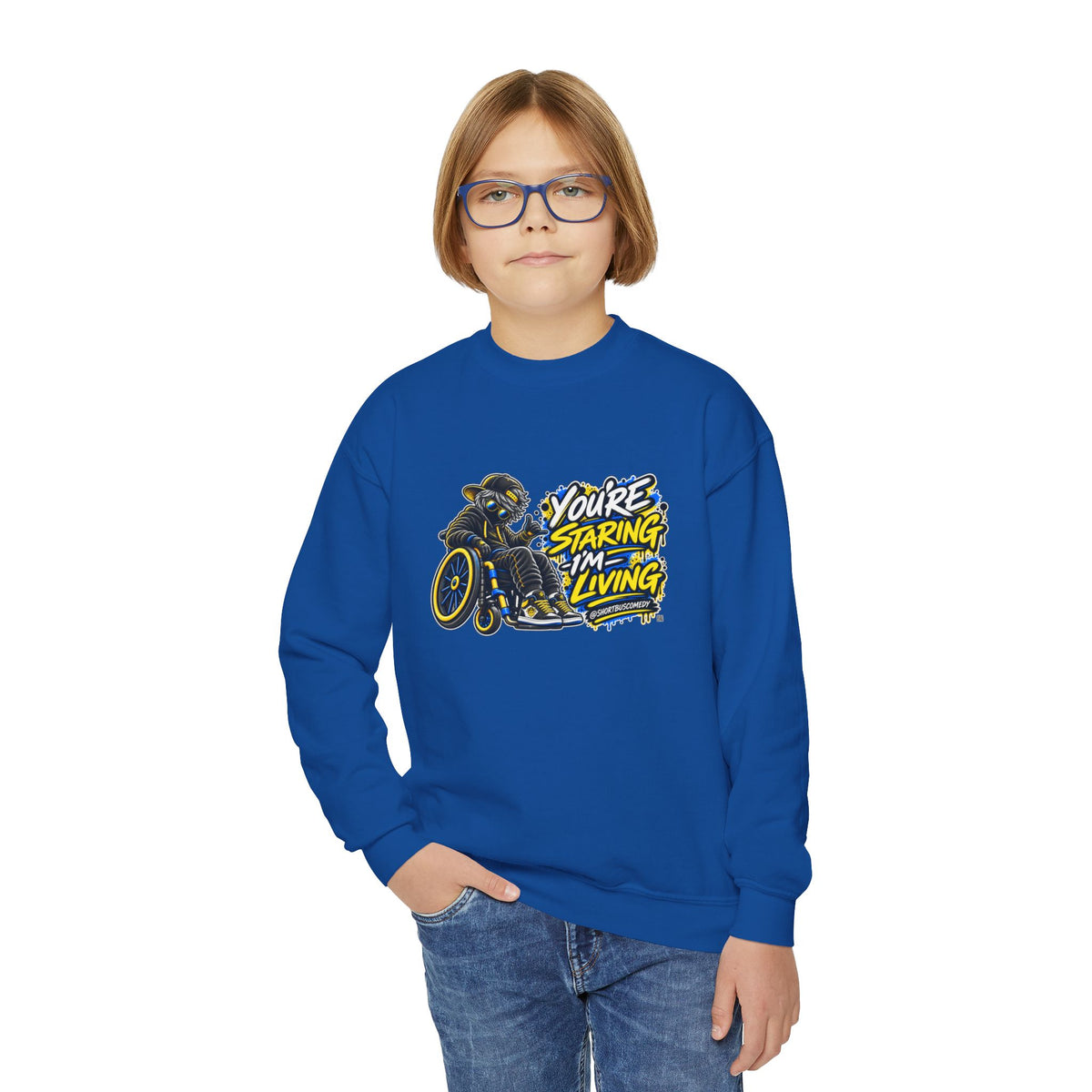 You’re Staring, I’m Living — Youth Hoodie