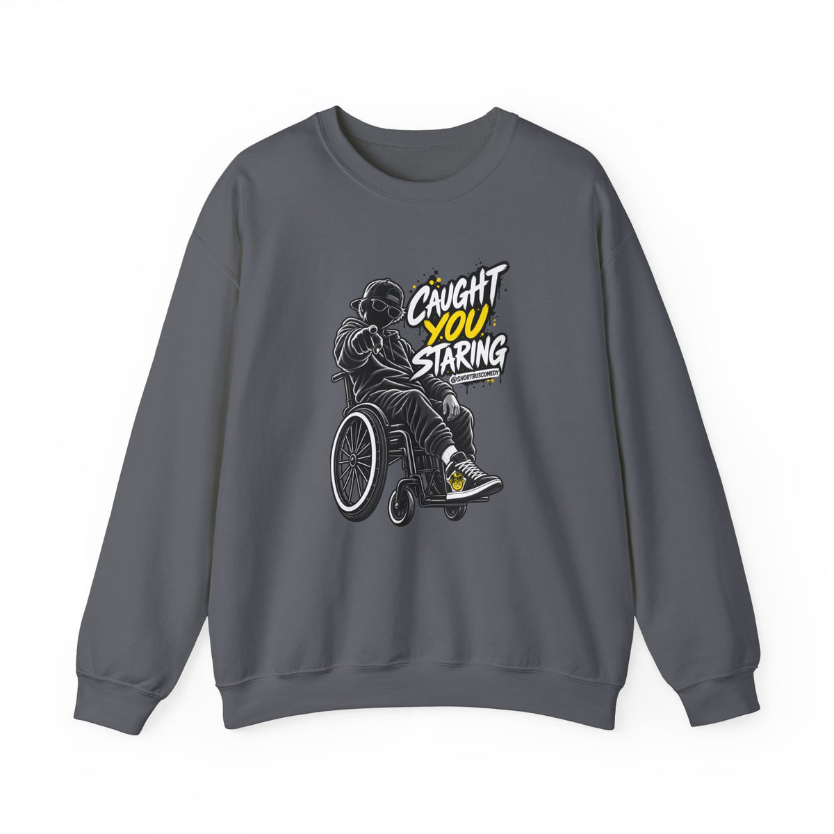 Caught You Staring — Wheelchair Male Graphic Hoodie