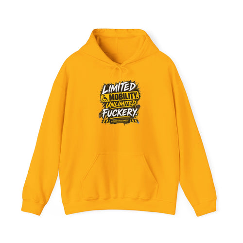 Limited Mobility. Unlimited Fuckery. — Short Bus Comedy Hoodie