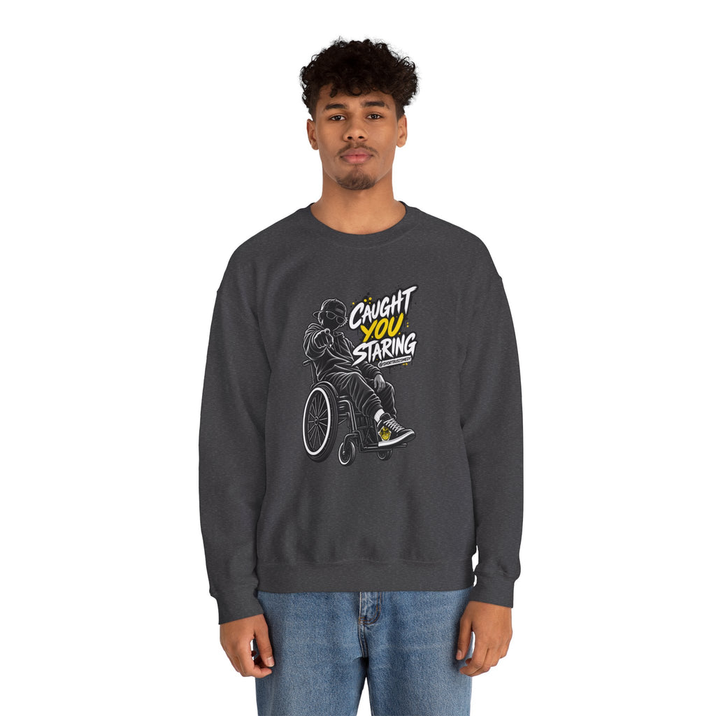 Caught You Staring — Wheelchair Male Graphic Hoodie