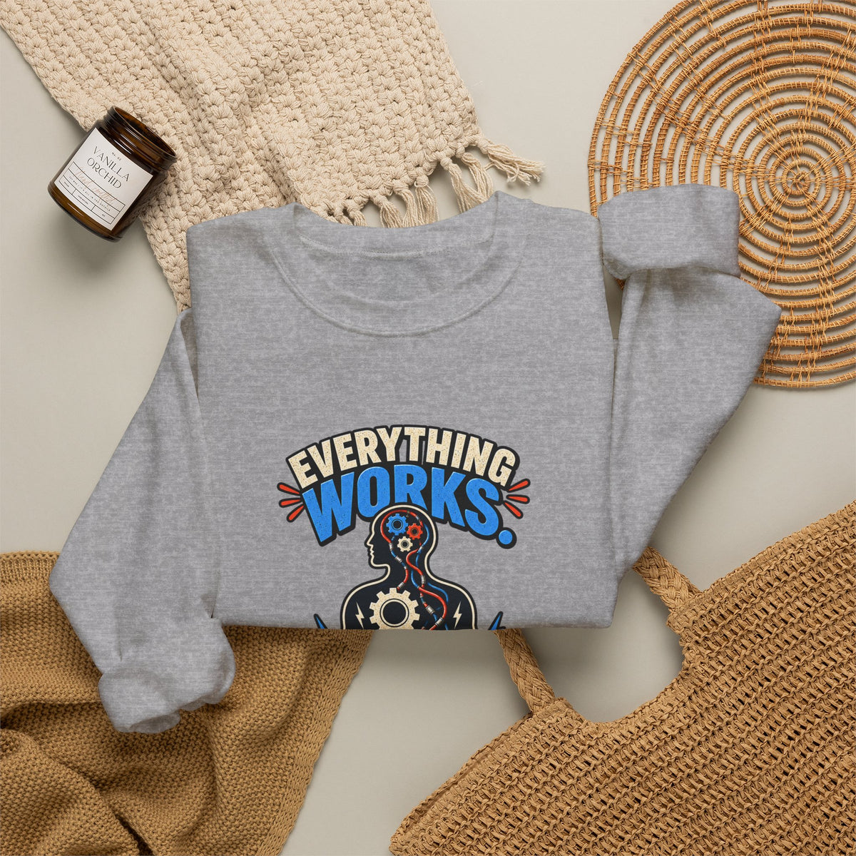 Everything Works. Just Not Together — Short Bus Comedy Crewneck