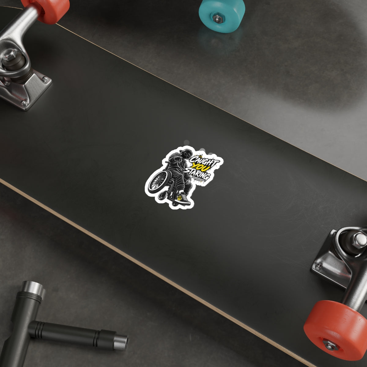 Die-Cut Sticker — “Caught You Staring” Wheelchair Streetwear Sticker