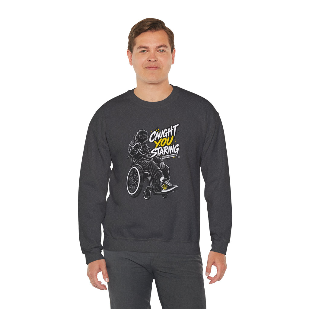 Caught You Staring — Wheelchair Male Graphic Hoodie