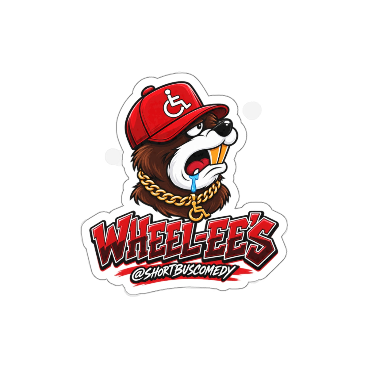 WHEEL-EE’S — Short Bus Comedy Die-Cut Sticker